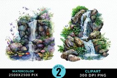 Watercolor Fairy Falls Graphic Clipart Product Image 1