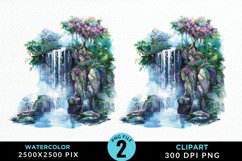 Watercolor Fairy Falls PNG Set Clipart Product Image 1