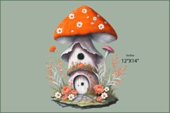 Fairy Mushroom House Sublimation|Mushroom House flowers png Product Image 2