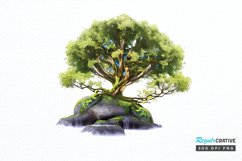 Watercolor Fairy Tree PNG Clipart Product Image 1