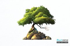 Watercolor Fairy Tree PNG Clipart Product Image 1