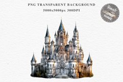 Watercolor Fairytale Castle Fantasy Kingdom Clipart PNG Art  Transparent Print for invitation t-shirt designs sublimation kids printable digital Magic Nursery watercolor Fairytale Castle Fantasy Kingdom png, landscape clipart  jpeg sublimation clip art