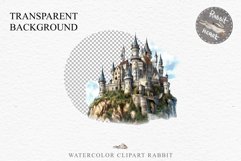 Watercolor Fairytale Castle Fantasy Kingdom Clipart PNG Art  Transparent Print for invitation t-shirt designs sublimation kids printable digital Magic Nursery watercolor Fairytale Castle Fantasy Kingdom png, landscape clipart  jpeg sublimation clip art