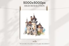 Watercolor Fairytale Castle Fantasy Kingdom Clipart PNG Art  Transparent Print for invitation t-shirt designs sublimation kids printable digital Magic Nursery watercolor Fairytale Castle Fantasy Kingdom png, landscape clipart  jpeg sublimation clip art