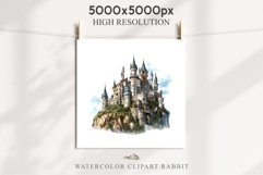 Watercolor Fairytale Castle Fantasy Kingdom Clipart PNG Art  Transparent Print for invitation t-shirt designs sublimation kids printable digital Magic Nursery watercolor Fairytale Castle Fantasy Kingdom png, landscape clipart  jpeg sublimation clip art