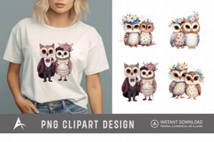 Watercolor Fairytale Owl Clipart Product Image 1