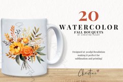 Watercolor Fall Bouquet Floral Clipart Product Image 2