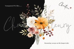 Watercolor Fall Bouquet Floral Clipart Product Image 3