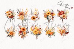 Watercolor Fall Bouquet Floral Clipart Product Image 4