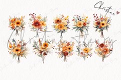 Watercolor Fall Bouquet Floral Clipart Product Image 5