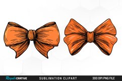 Watercolor Fall Bow Tie Image Clipart Product Image 1