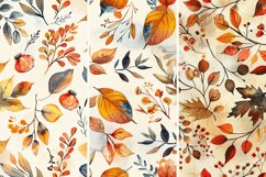 Watercolor Fall Digital Paper Bundle Product Image 4