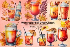 Watercolor Fall Drink Sublimation Bundle Product Image 1