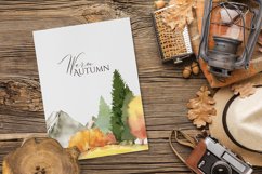 Watercolor Fall forest clipart