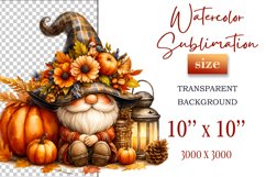 Explore our cozy watercolor clipart featuring a fall gnome and festive pumpkin. Perfect for Thanksgiving crafts, invitations, scrapbooking, and creative autumn projects.