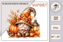 Explore our cozy watercolor clipart featuring a fall gnome and festive pumpkin. Perfect for Thanksgiving crafts, invitations, scrapbooking, and creative autumn projects.