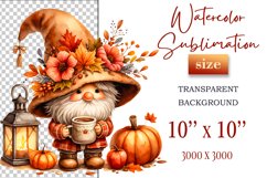 Explore our cozy watercolor clipart featuring a fall gnome and festive pumpkin. Perfect for Thanksgiving crafts, invitations, scrapbooking, and creative autumn projects.