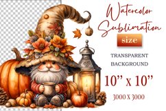 Explore our cozy watercolor clipart featuring a fall gnome and festive pumpkin. Perfect for Thanksgiving crafts, invitations, scrapbooking, and creative autumn projects.