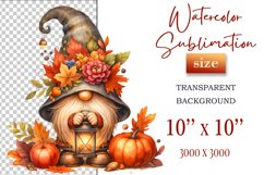 Explore our cozy watercolor clipart featuring a fall gnome and festive pumpkin. Perfect for Thanksgiving crafts, invitations, scrapbooking, and creative autumn projects.