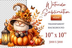 Explore our cozy watercolor clipart featuring a fall gnome and festive pumpkin. Perfect for Thanksgiving crafts, invitations, scrapbooking, and creative autumn projects.