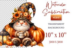 Explore our cozy watercolor clipart featuring a fall gnome and festive pumpkin. Perfect for Thanksgiving crafts, invitations, scrapbooking, and creative autumn projects.
