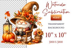 Explore our cozy watercolor clipart featuring a fall gnome and festive pumpkin. Perfect for Thanksgiving crafts, invitations, scrapbooking, and creative autumn projects.