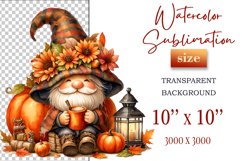 Explore our cozy watercolor clipart featuring a fall gnome and festive pumpkin. Perfect for Thanksgiving crafts, invitations, scrapbooking, and creative autumn projects.