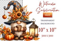 Explore our cozy watercolor clipart featuring a fall gnome and festive pumpkin. Perfect for Thanksgiving crafts, invitations, scrapbooking, and creative autumn projects.