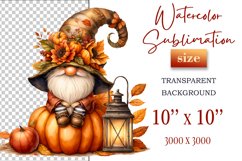 Explore our cozy watercolor clipart featuring a fall gnome and festive pumpkin. Perfect for Thanksgiving crafts, invitations, scrapbooking, and creative autumn projects.