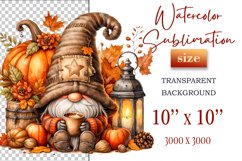 Explore our cozy watercolor clipart featuring a fall gnome and festive pumpkin. Perfect for Thanksgiving crafts, invitations, scrapbooking, and creative autumn projects.