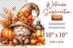 Explore our cozy watercolor clipart featuring a fall gnome and festive pumpkin. Perfect for Thanksgiving crafts, invitations, scrapbooking, and creative autumn projects.