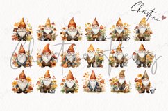 48 Watercolor Fall Gnomes Clipart Product Image 6