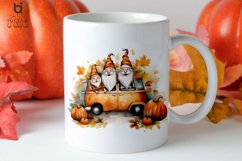 Watercolor Fall Gnomes Car Sublimation PNG Clipart Bundle Product Image 2