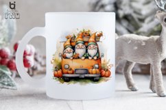 Watercolor Fall Gnomes Car Sublimation PNG Clipart Bundle Product Image 4