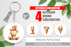 Fall Ice Cream Keychain Product Image 1