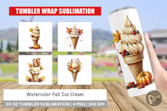 Fall Ice Cream Tumbler Product Image 1