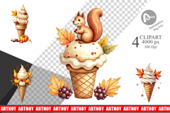 Fall Ice Cream Clipart Product Image 1