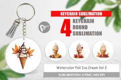 Fall Ice Cream Keychain Product Image 1