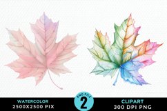 Watercolor Fall Leaves Design Clipart Product Image 1