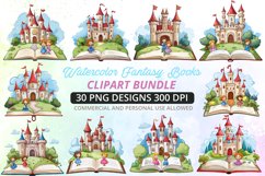 Bookstore Clipart,Book Shop,Cozy Bookstore,Magic Books Clipart,Book Clipart,Reading Clipart,Vintage Book Clipart,Fantasy Clipart,Fairytale Clipart,Library Clipart,Watercolor Fantasy Books Collection Clipart, 30 PNG Book Bundle, Open Book Clipart, Magic Bo
