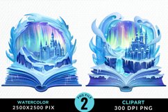 Watercolor Fantasy Books Collection Art Clipart Product Image 1