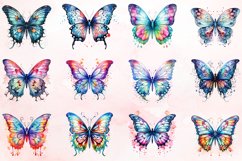Watercolor Fantasy Butterfly Clipart Bundle Product Image 2