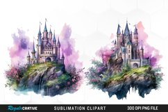 Watercolor Fantasy Castles Graphic Clipart Product Image 1