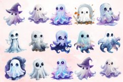 Watercolor Fantasy Cute Ghost Clipart Bundle Product Image 3