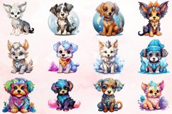 Watercolor Fantasy Dog Clipart Bundle Product Image 2