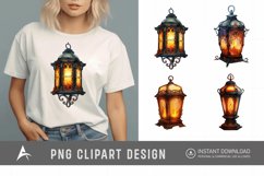 Watercolor Fantasy Lanterns Clipart Product Image 1