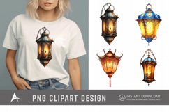 Watercolor Fantasy Lanterns Clipart Product Image 1