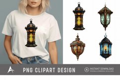 Watercolor Fantasy Lanterns Clipart Product Image 1