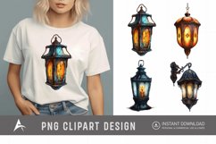 Watercolor Fantasy Lanterns Clipart Product Image 1
