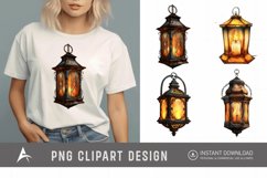 Watercolor Fantasy Lanterns Clipart Product Image 1